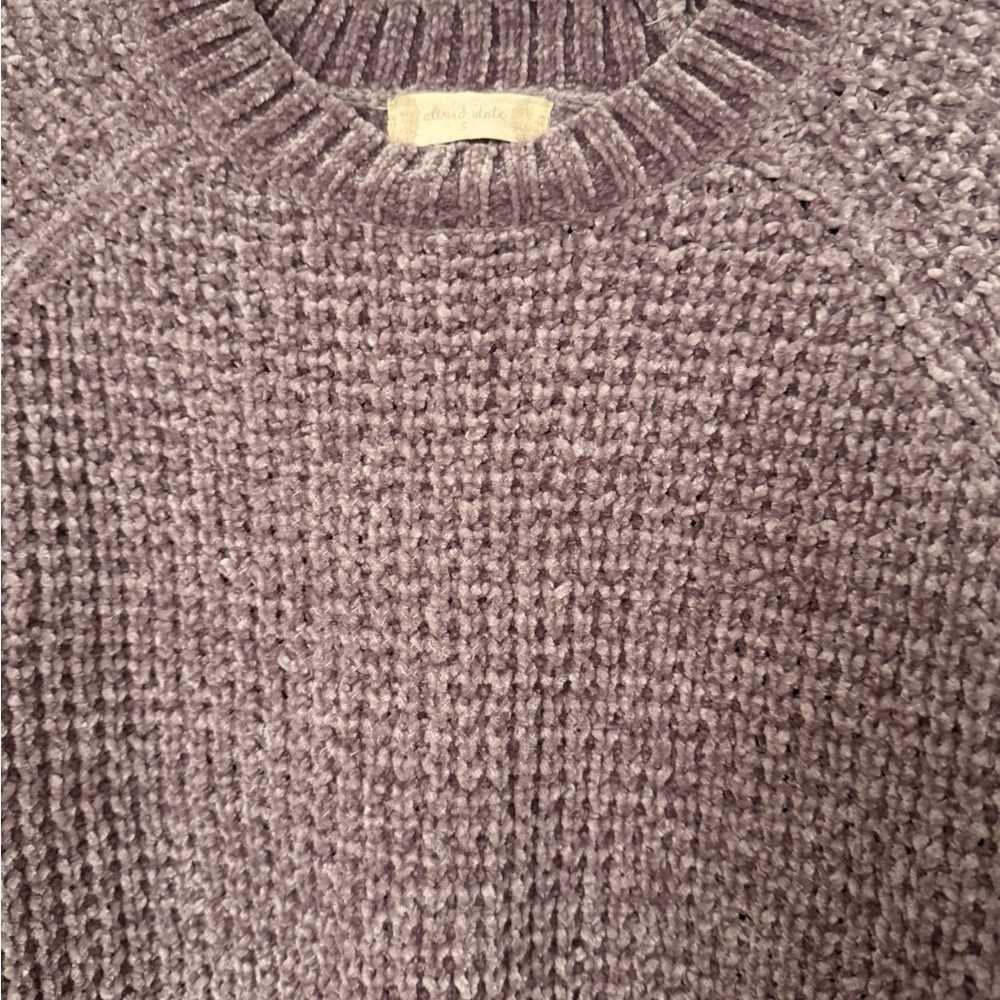 Altar’D State Women’s Crew Neck Sweater |Purple | Size:Small - Picture 3 of 3